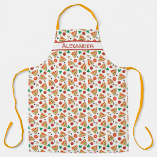Pizza Pattern Personalize Long Apron