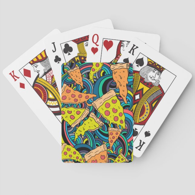 Pizza pattern poker cards (Back)