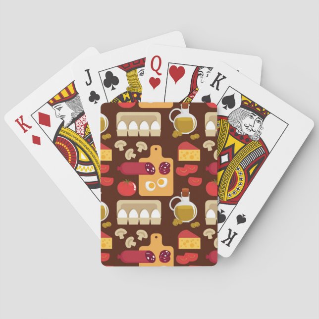 Pizza Pattern Poker Cards (Back)