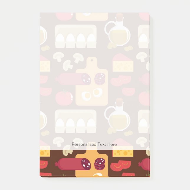 Pizza Pattern Post-it Notes (Front)