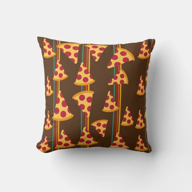 PIZZA  PATTERN THROW PILLOW (Front)