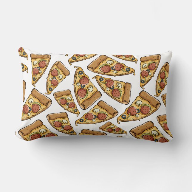 Pizza Pattern throw pillows (Front)