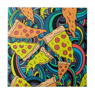 Pizza pattern tile