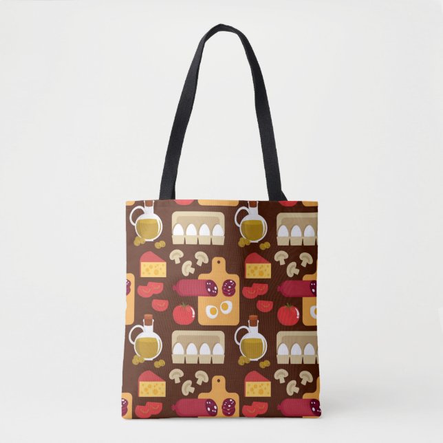 Pizza Pattern Tote Bag (Front)