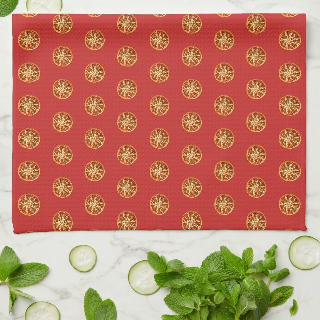 Pizza Pattern Towel (Folded)