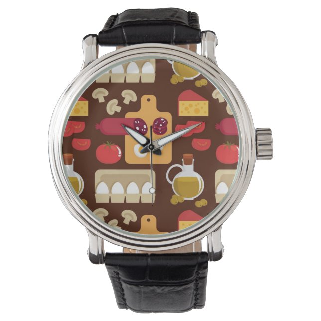 Pizza Pattern Watch (Front)
