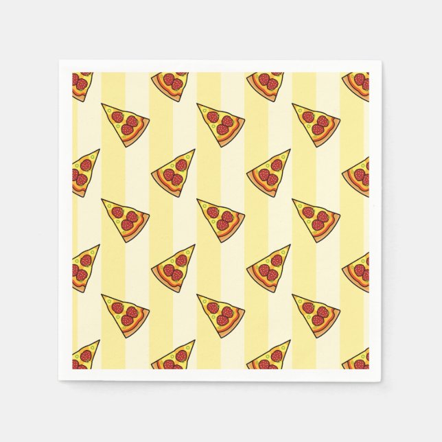 Pizza Pattern Wrapping Paper Napkins (Front)