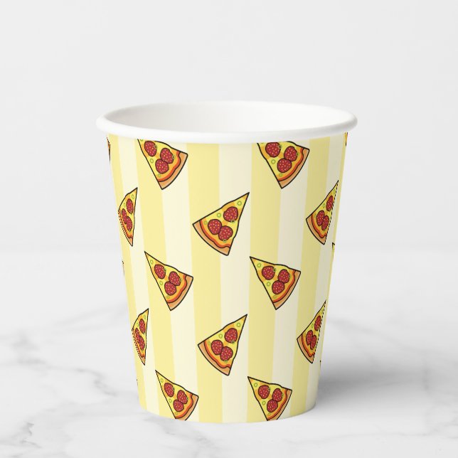 Pizza Pattern Wrapping Paper Paper Cups (Front)