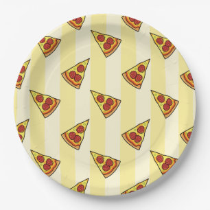 Pizza Pattern Wrapping Paper Plates