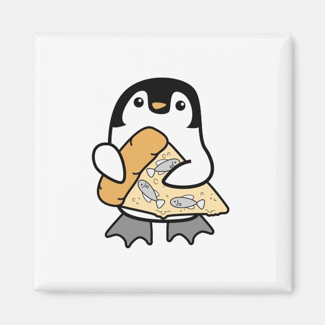 Pizza Penguin Magnet (Front)