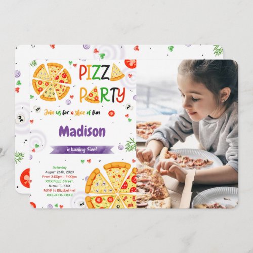 Pizza Photo invitation