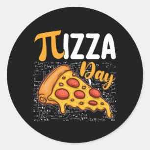 Pizza Pi Day Math Mathematics Lovers Classic Round Sticker