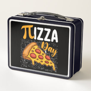 Pizza Pi Day Math Mathematics Lovers Metal Lunch Box