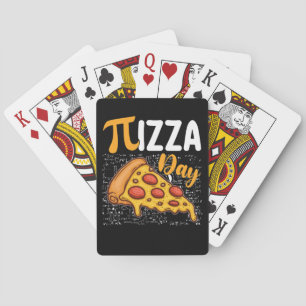 Pizza Pi Day Math Mathematics Lovers Poker Cards
