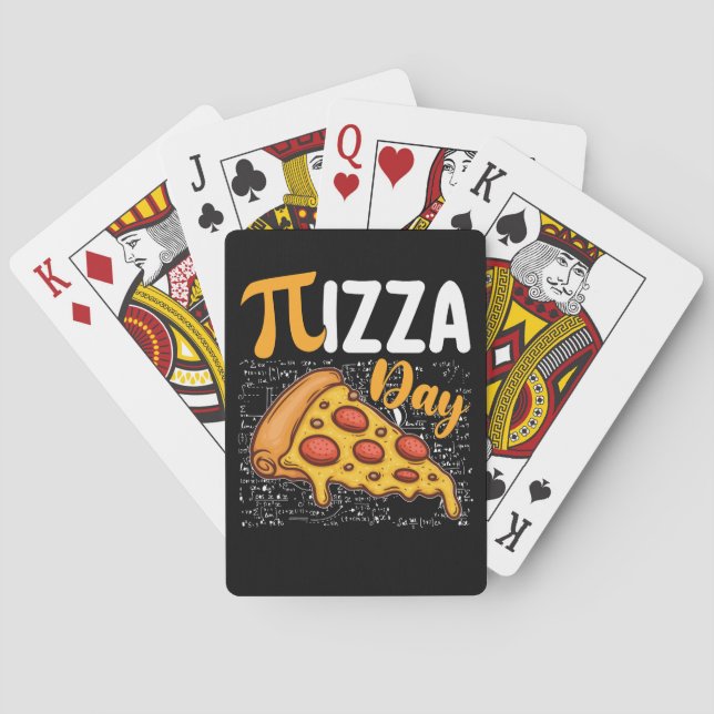 Pizza Pi Day Math Mathematics Lovers Poker Cards (Back)