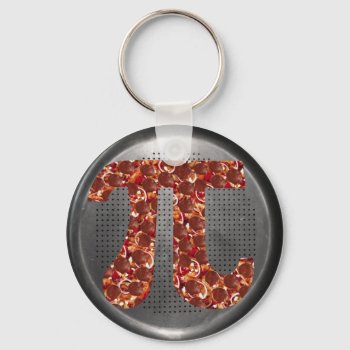 Pizza Pi Pan Keychain by zortmeister at Zazzle