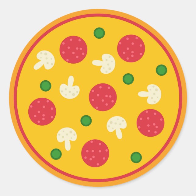 Pizza Pie Classic Round Sticker (Front)