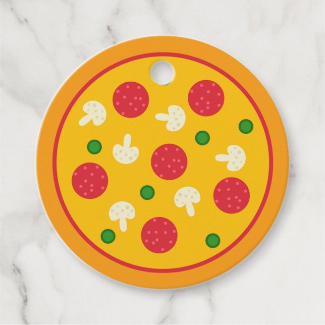 Pizza Pie Favor Tags (Front)