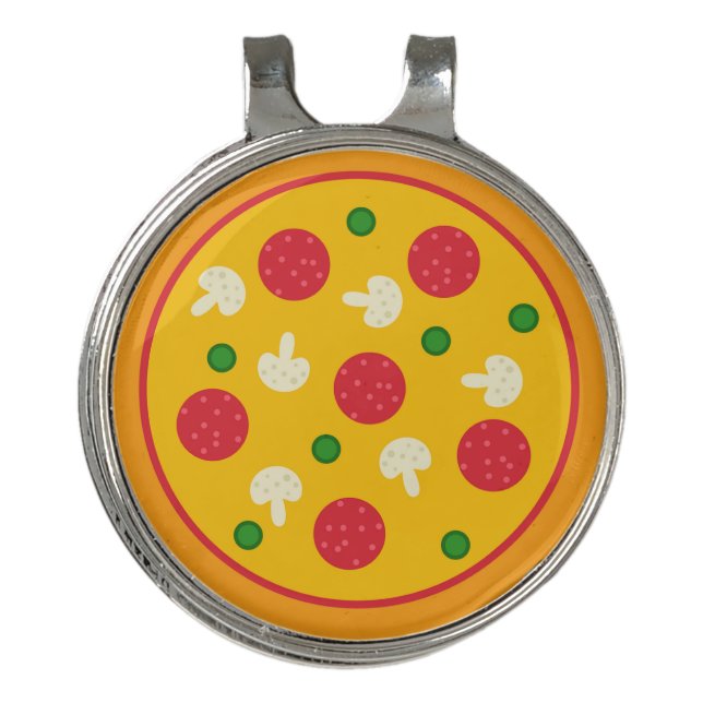 Pizza Pie Golf Hat Clip (Front)