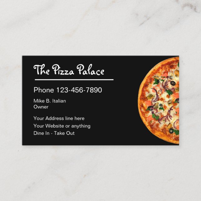 Pizza Pie Italian Restaurant Business Card (Front)