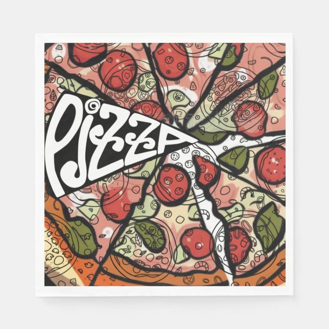 Pizza Pie Napkins (Front)