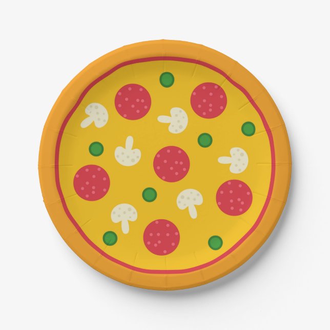 Pizza Pie Paper Plates (Front)