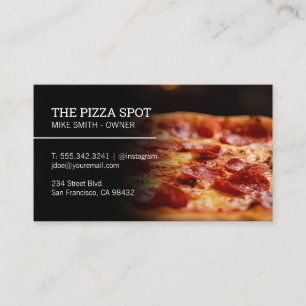 Pizza Pie Pepperoni   Restaurant Business Card