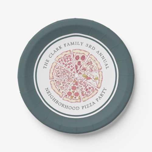 Pizza Pie  Pizza Themed Green Paper Plates