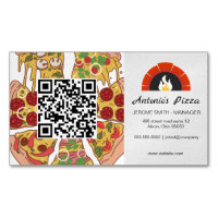 Pizza Pie Slices | Brick Oven | QR Code