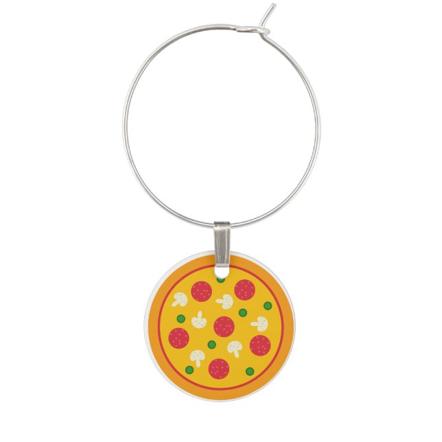 Pizza Pie Wine Charm (Front)