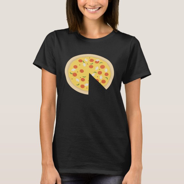 Pizza Piece Slice Missing Father Son  Cute T-Shirt (Front)