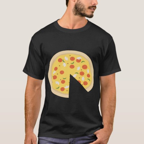 Pizza Piece Slice Missing Father Son Funny Cute T_Shirt