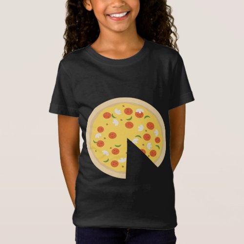 Pizza Piece Slice Missing Father Son Funny Cute T_Shirt