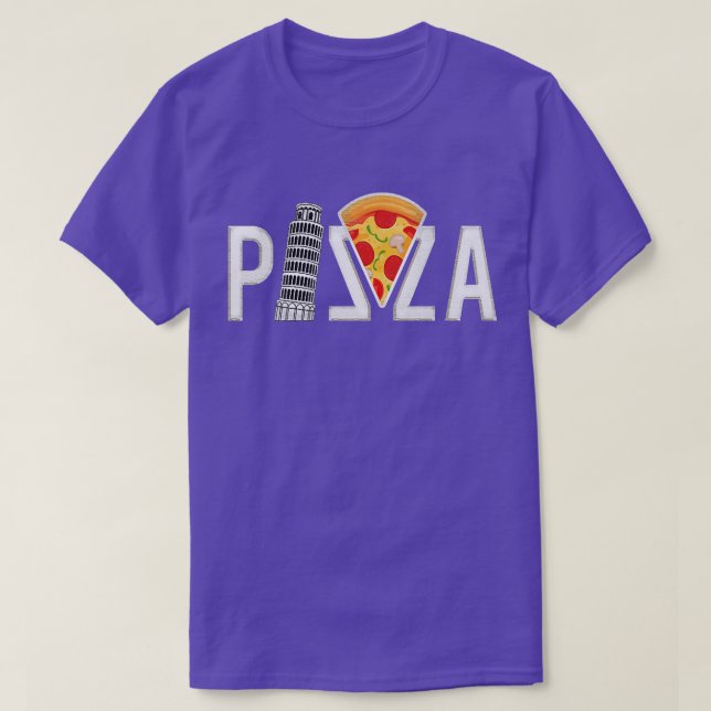 Pizza Pisa Tower, funny  T-Shirt (Design Front)
