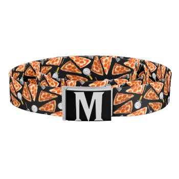 Pizza Pizza Monogram Belt by templeofswag at Zazzle
