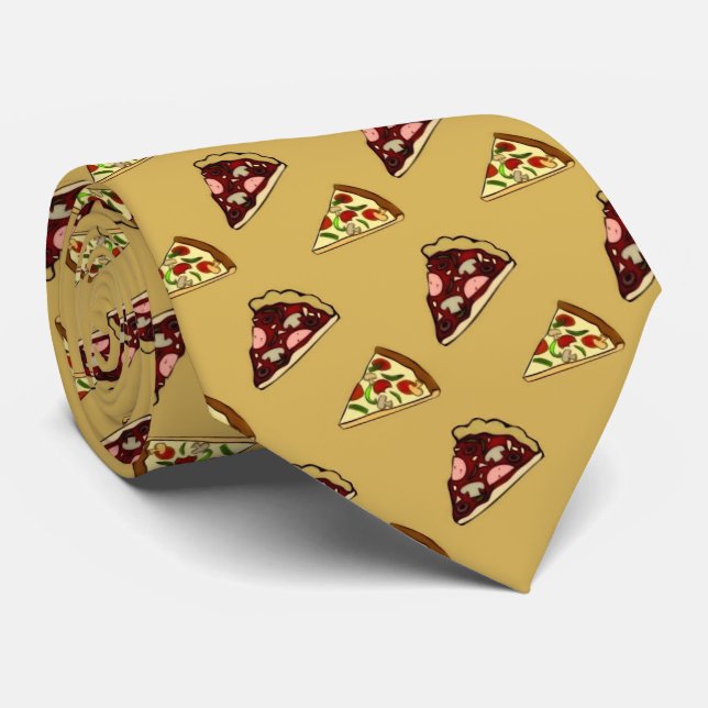 pizza, pizza, neck tie (Rolled)