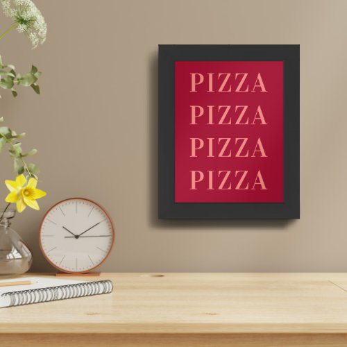 Pizza Pizza Wall Art Dorm Room Poster Apartment Framed Art