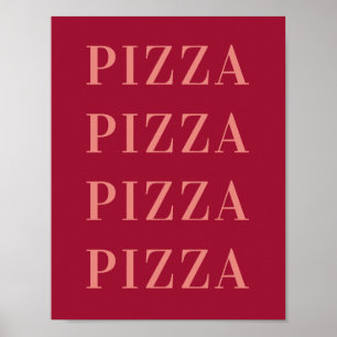 Pizza Pizza Wall Art, Dorm Room Poster, Apartment Poster