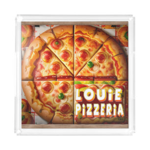 Pizza Pizzeria Design Acrylic Tray