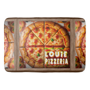 Pizza Pizzeria Design Bath Mat