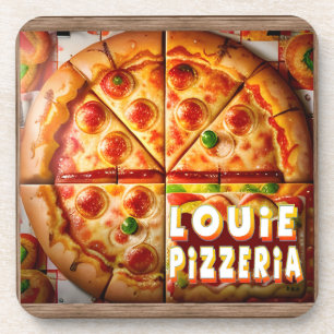 Pizza Pizzeria Design Beverage Coaster