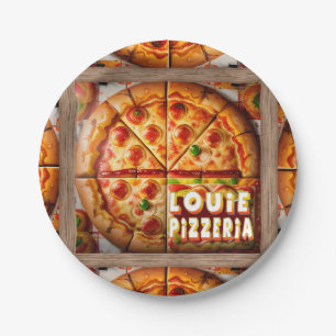Pizza Pizzeria Design Paper Plates