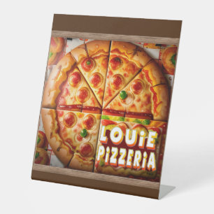 Pizza Pizzeria Design Pedestal Sign