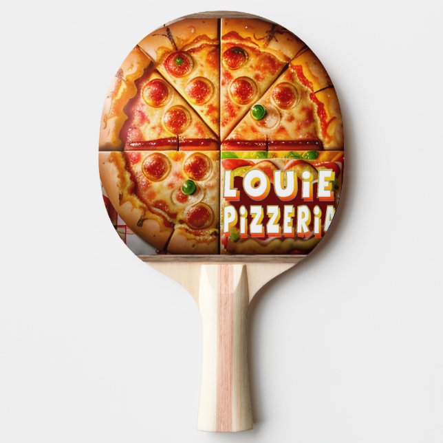 Pizza Pizzeria Design Ping Pong Paddle (Front)