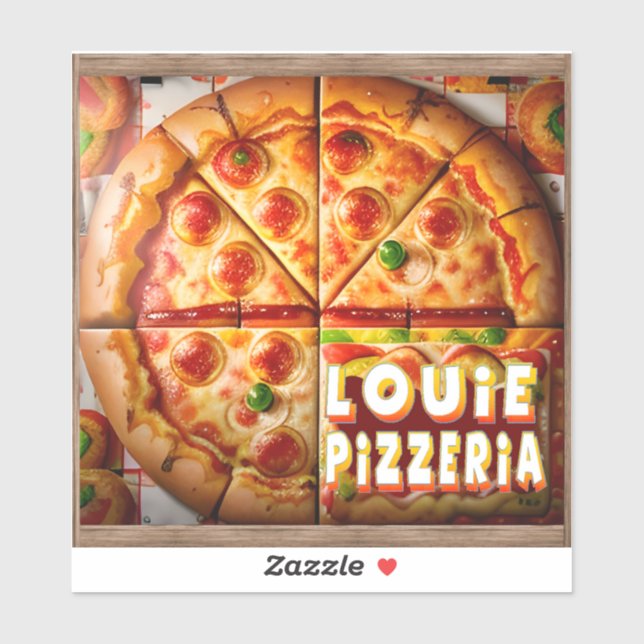 Pizza Pizzeria Design Sticker (Sheet)