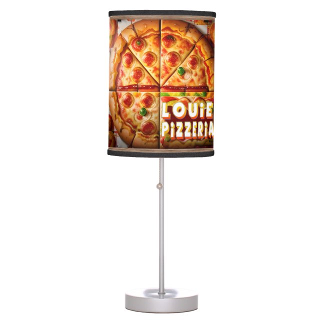 Pizza Pizzeria Design Table Lamp (Front)