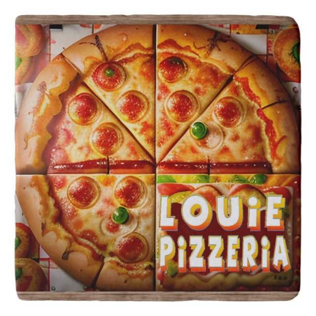 Pizza Pizzeria Design Trivet (Front)