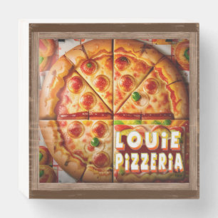 Pizza Pizzeria Design Wooden Box Sign