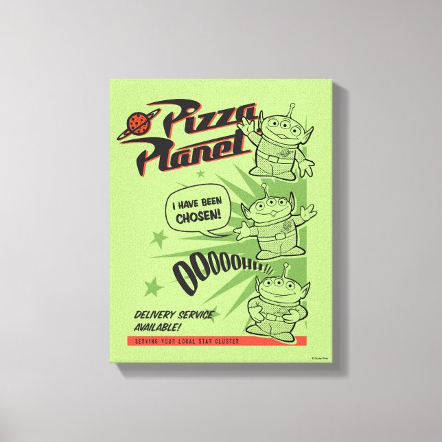 Pizza Planet Delivery Service Retro Graphic Canvas Print (Front)
