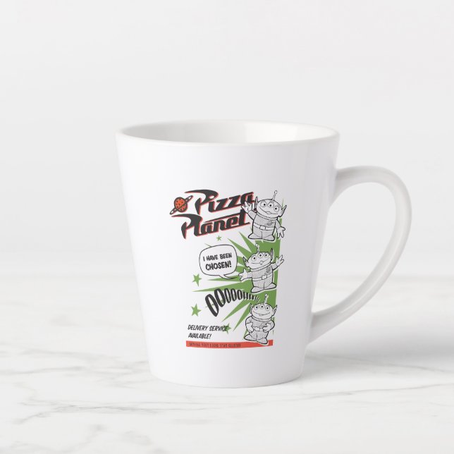 Pizza Planet Delivery Service Retro Graphic Latte Mug (Right)